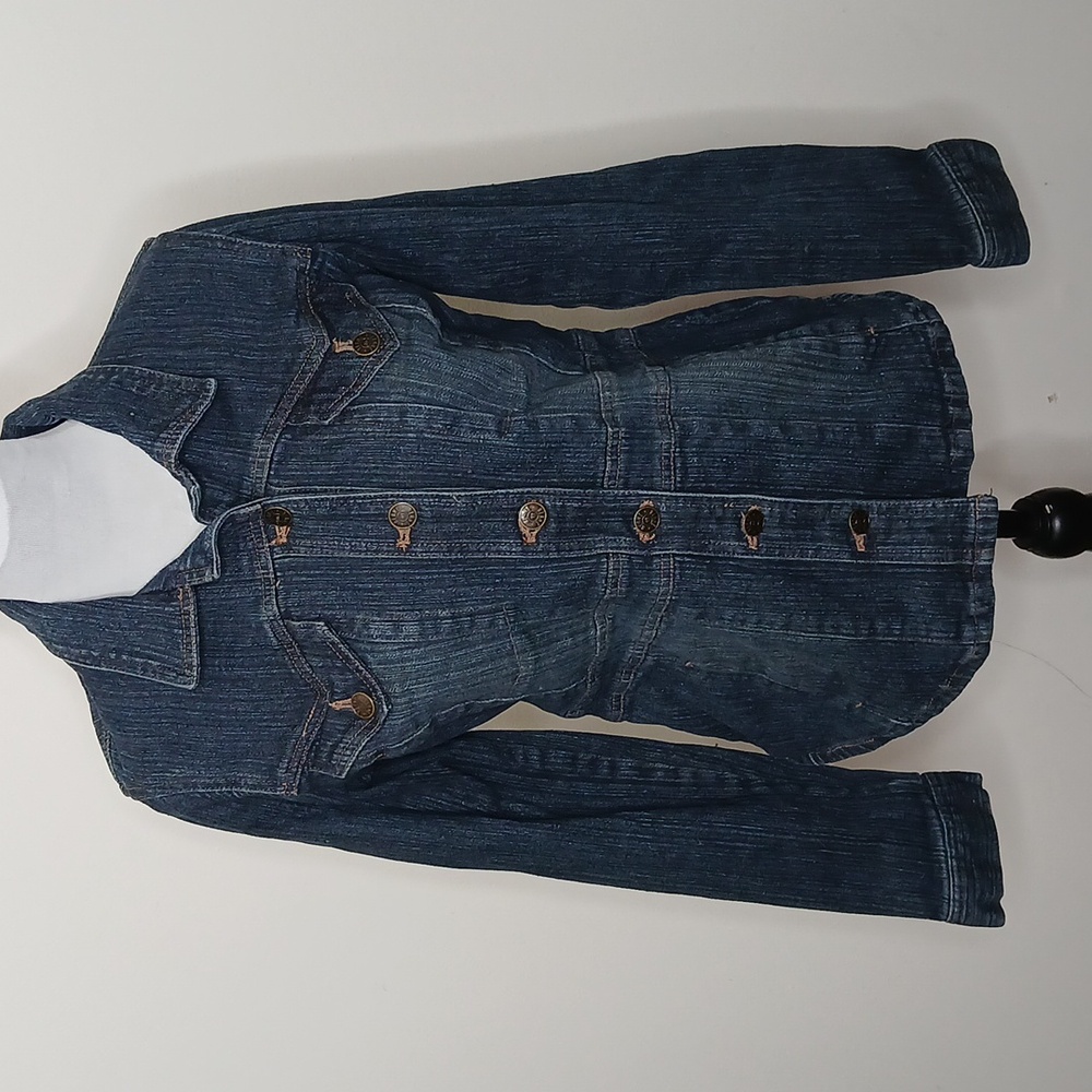 Bernie dark denim jean jacket size small - Picture 1 of 15